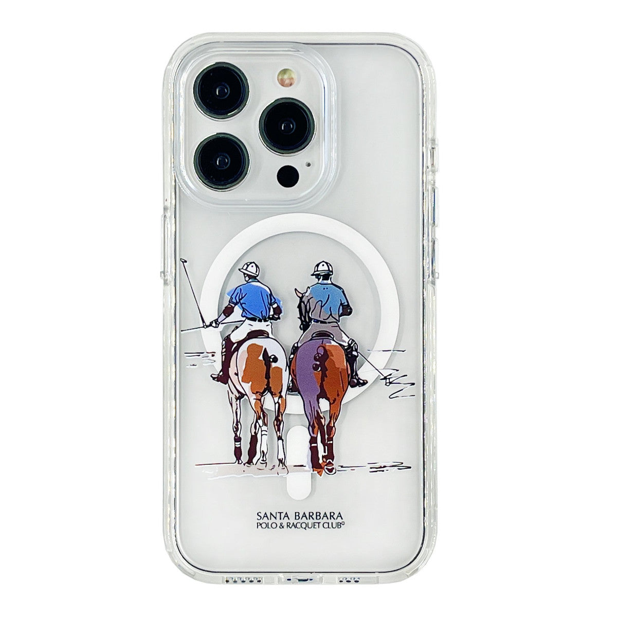 Santa Barbara Polo Racquet Club Apple iPhone 15 Pro Willie Şeffaf Magsafe Kapak